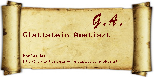 Glattstein Ametiszt névjegykártya